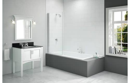 Merlyn 800x1500mm Single Square Bath Screen (6mm)