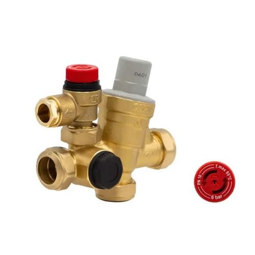 F0001021 Caleffi 22mm 1 Piece Loose Nut Type Multibloc 3/6 Bar