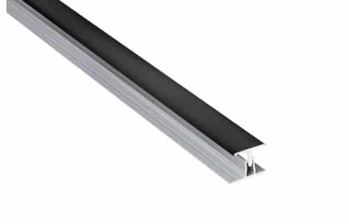 Fibo Black H-Shaped 2-Part Stacking Profile 2.4m