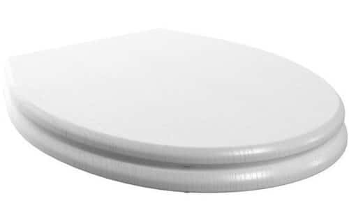Benue Soft Close Toilet Seat - Satin White Wood Effect