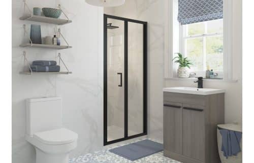 Forni 900mm Bi-fold Door - Matt Black