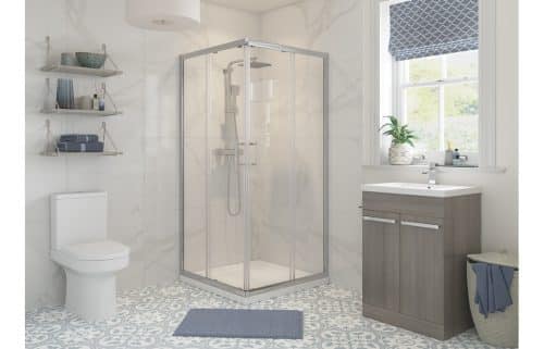 Forni 900mm Corner Entry Door - Chrome