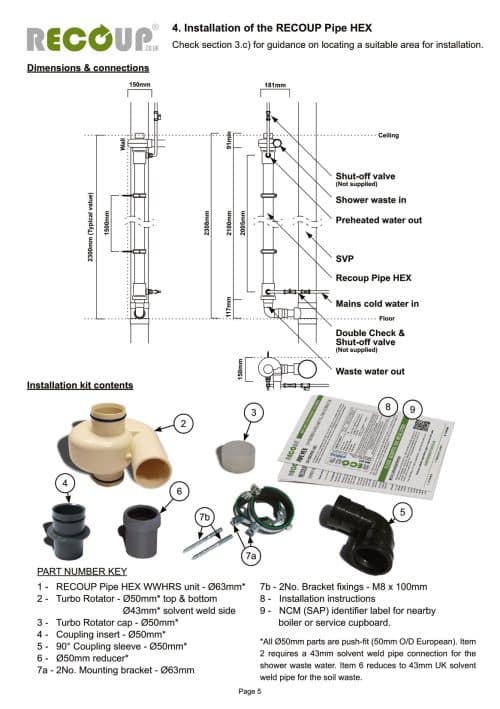 Recoup Pipe HEX Installation Guide1 05 Recoup Pipe HEX