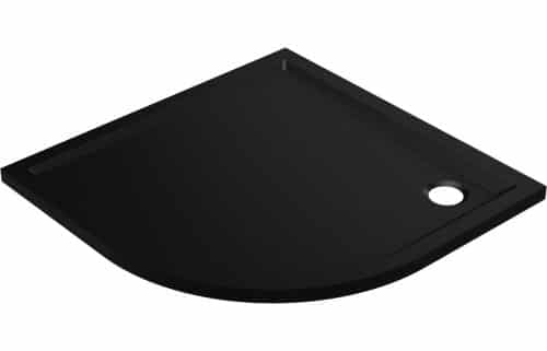 40mm Low Profile 800mm Quadrant Tray & Waste - Matt Black