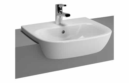 VitrA Zentrum 495x425mm 1TH Semi Recessed Basin - White
