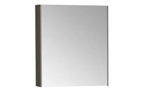 VitrA 620x695mm Mirrored Cabinet (LH Hinge) - Brushed Chrome
