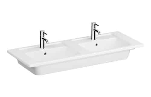 VitrA Integra 1200x470mm 2TH Vanity Basin w/Overflow - White