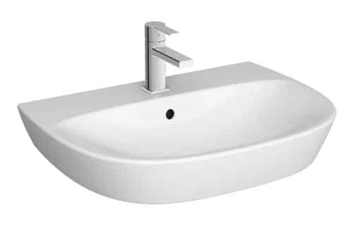 VitrA Zentrum 645x480mm 1TH Basin w/Overflow - White