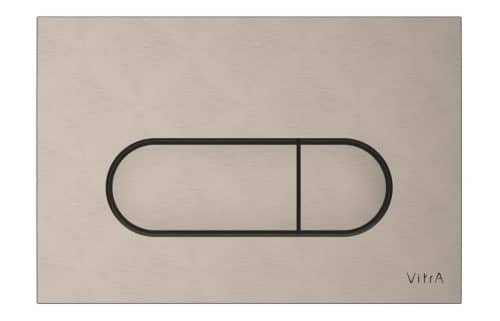 VitrA Loop Round Flush Plate - Brushed Nickel