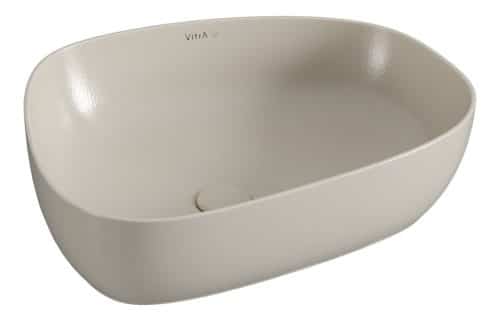 VitrA Outline 570x450mm Recycled 0TH Basin Only - Matt Taupe