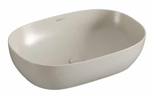 VitrA Outline 595x410mm Recycled 0TH Basin Only - Matt Taupe