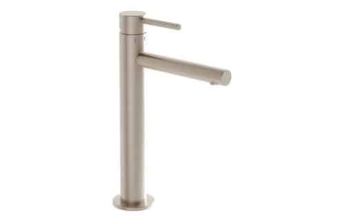 VitrA Origin Tall Basin Mixer - Brushed Nickel