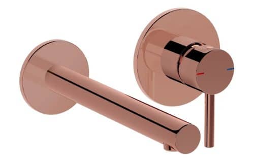 VitrA Origin Wall Mounted 2-Hole Basin Mixer - Soft Copper