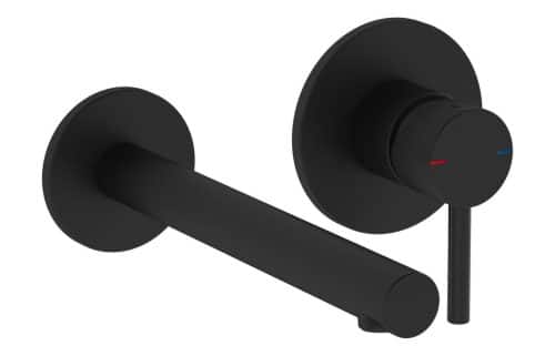 VitrA Origin Wall Mounted 2-Hole Basin Mixer - Matt Black