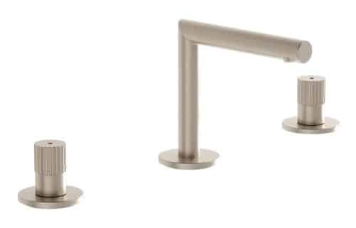 VitrA Origin 3-Hole Basin Mixer - Brushed Nickel