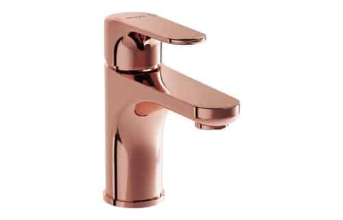 VitrA Root Round Compact Basin Mixer - Soft Copper