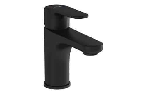 VitrA Root Round Compact Basin Mixer - Matt Black