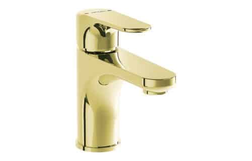 VitrA Root Round Compact Basin Mixer - Soft Gold
