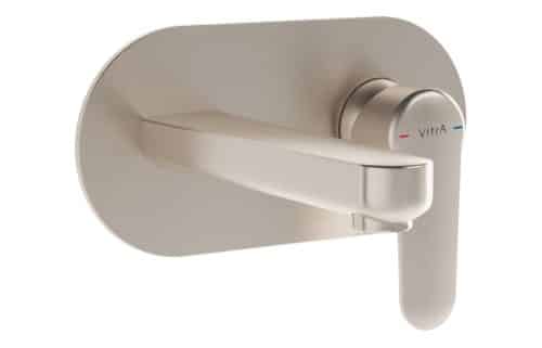 VitrA Root Round Integrated Basin Mixer - Brushed Nickel