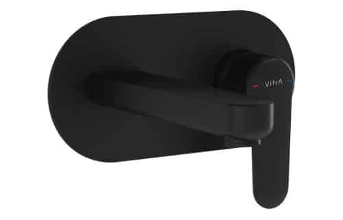 VitrA Root Round Integrated Basin Mixer - Matt Black