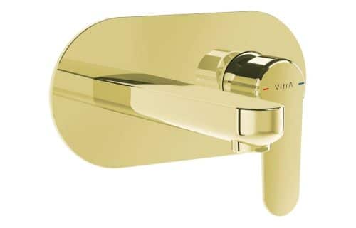 VitrA Root Round Integrated Basin Mixer - Soft Gold