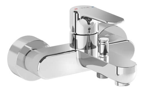 VitrA Root Round Wall Mounted Bath/Shower Mixer - Chrome