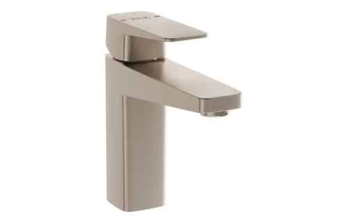 VitrA Root Square Basin Mixer - Brushed Nickel