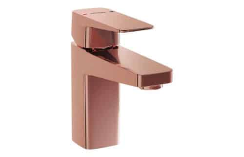 VitrA Root Square Compact Basin Mixer - Soft Copper