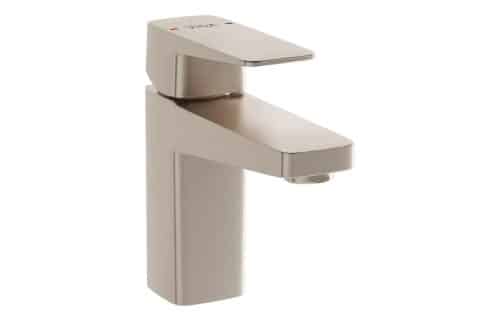 VitrA Root Square Compact Basin Mixer - Brushed Nickel