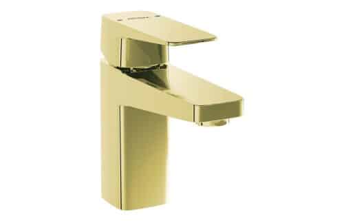 VitrA Root Square Compact Basin Mixer - Soft Gold