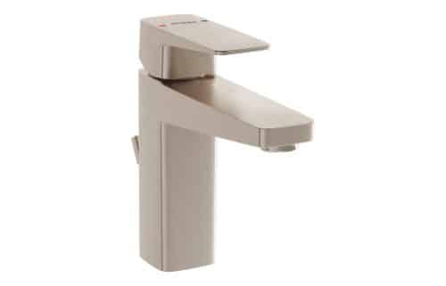VitrA Root Square Basin Mixer w/Waste Lever - Brushed Nickel