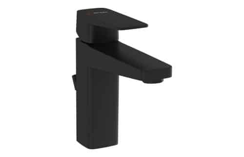 VitrA Root Square Basin Mixer w/Waste Lever - Matt Black