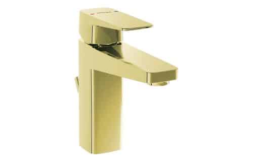 VitrA Root Square Basin Mixer w/Waste Lever - Soft Gold