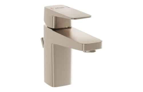 VitrA Root Square Compact Basin Mixer w/Waste Lever - Brushed Nickel