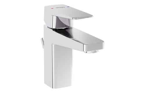 VitrA Root Square Compact Basin Mixer w/Waste Lever - Chrome