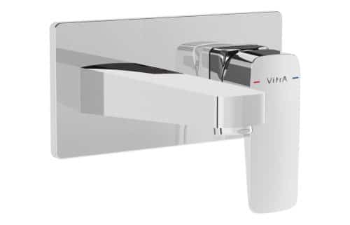 VitrA Root Square Wall Mounted Basin Mixer - Chrome