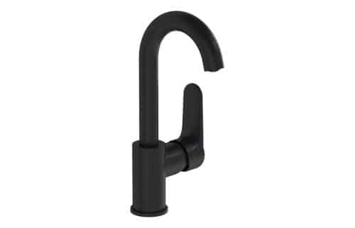 VitrA Root Round Swivel Basin Mixer - Matt Black