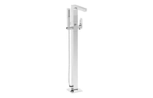 VitrA Root Square Floor Standing Bath/Shower Mixer - Chrome