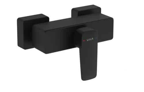 VitrA Root Square Wall Mounted Shower Mixer Valve - Matt Black