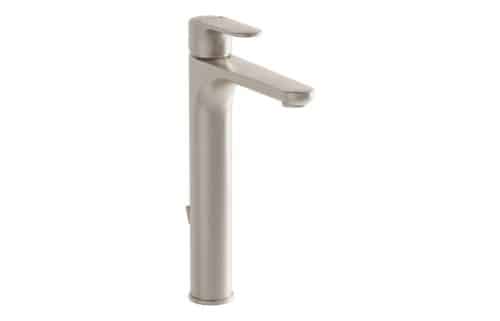 VitrA Root Round Tall Basin Mixer w/Waste Lever - Brushed Nickel