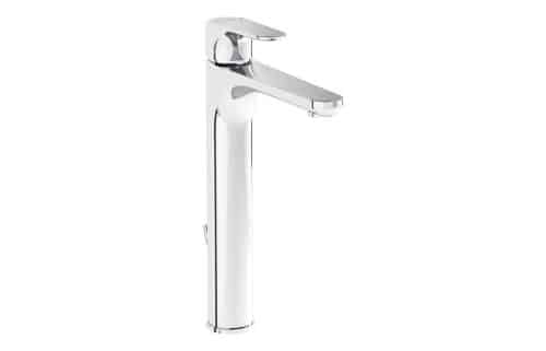 VitrA Root Round Tall Basin Mixer w/Waste Lever - Chrome