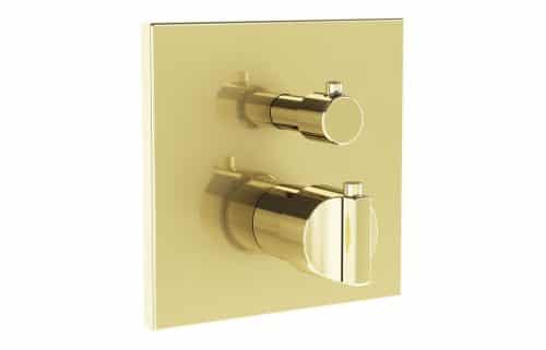 VitrA Suit Integrated Thermostatic Shower Mixer - Soft Gold
