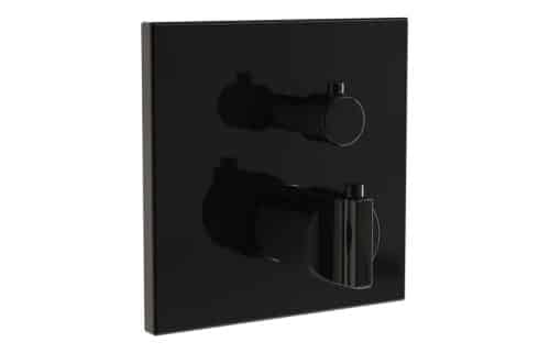 VitrA Suit Integrated Thermostatic Bath/Shower Mixer - Gloss Black