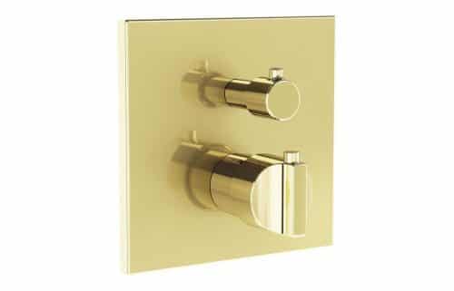 VitrA Suit Integrated Thermostatic Bath/Shower Mixer - Soft Gold