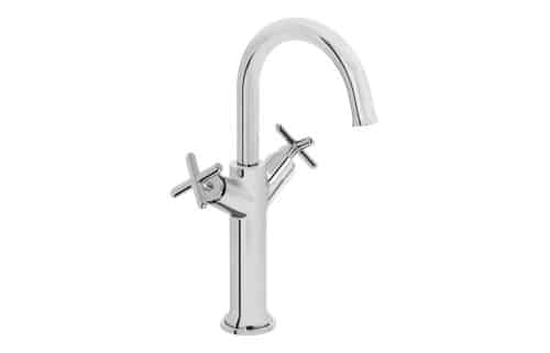 VitrA Origin Classic Tall Basin Mixer (Cross Handles) - Chrome