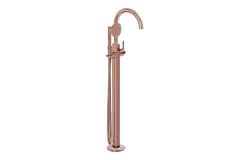 VitrA Origin Classic Floor Standing Bath/Shower Mixer - Soft Copper
