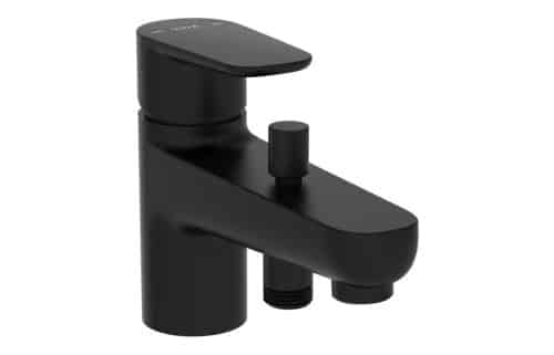 VitrA Flow Soft Monohole Bath/Shower Mixer - Matt Black