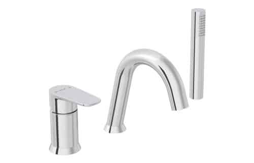 VitrA Flow Soft 3-Hole Bath/Shower Mixer - Chrome