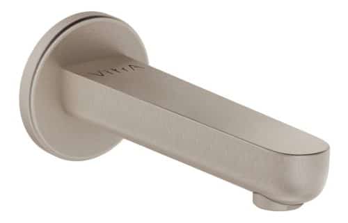 VitrA Root Round Wall Mounted Bath Spout - Brushed Nickel