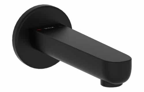 VitrA Root Round Wall Mounted Bath Spout - Matt Black